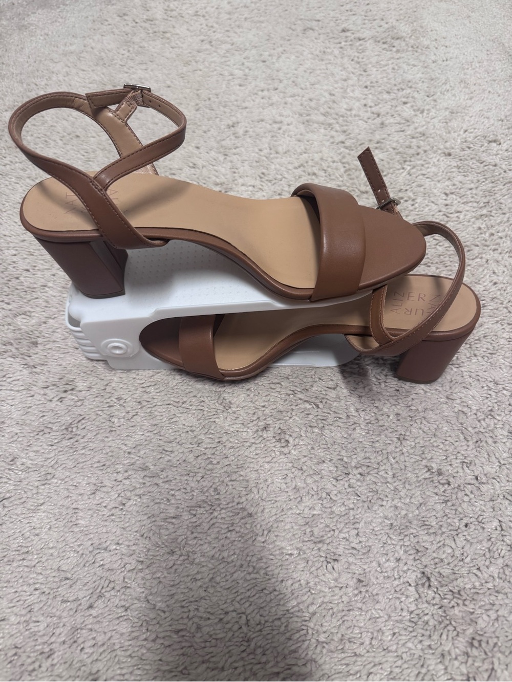 Naturalizer Classic Brown Block Heel Sandals